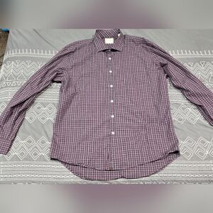 Billy Reid Men's Standard Cut Plaid Longsleeve Button Down Size Large